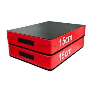 데드리프트 쿠션 역도 패드 바벨 충격 흡수 완충 매트 50x30x15 블랙 한 쌍