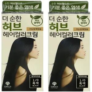 그린팩토리 더 순한 염색약 새치머리용 2입