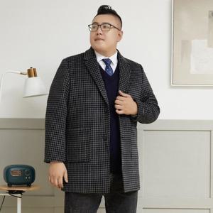 남자 반 코트 하프 울 빅사이즈 XL~9XL 자켓 캐시미어 따뜻한 모직 숏 겨울 남성