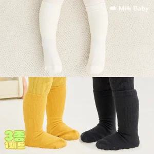 [밀크베이비] 알록달록 골지유아양말 3종세트