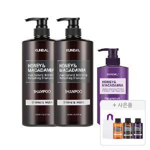 쿤달 네이처 샴푸 화이트머스크향 1058ml, 2개+ 트리트먼트화이트머스크향 500ml,1개+
