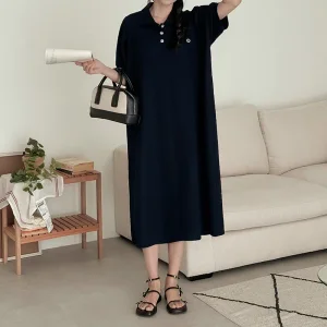 센디 퍼프 카라 롱 원피스 83194 빅사이즈 여성의류