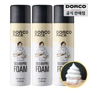 (20%즉할) 도루코 페이스 대용량 마일드 휘핑 쉐이빙폼 250ml 3개