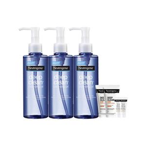 뉴트로지나 딥클린 클렌징 오일 200ml, 3개+증정(아크네 폼 40g, 2개+젠틀폼 클렌저 1
