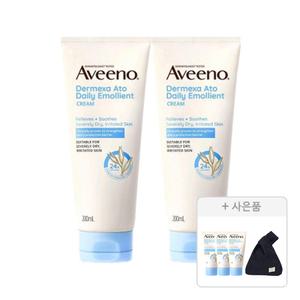 아비노 NEW 더멕사 아토 데일리 에몰리언트 바디크림, 200ml, 2개 + 증정 (코듀로이 미