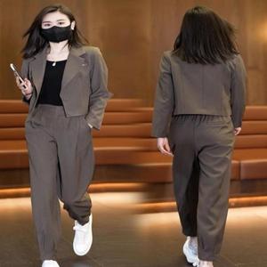 여장세트 투피스세트 여성 루즈핏장바지 세미정장 오피스룩 루즈핏 캐주얼 정장