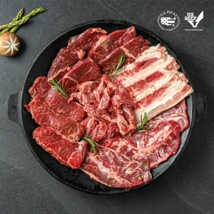 소고기1kg모듬 (200g * 5팩) 소갈비살 부채살 우삼겹 안창살 토시살