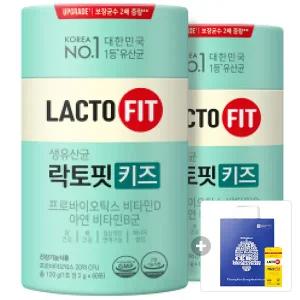 [혜택가 34,430원] 락토핏 키즈 60개입,2개 + 증정 ( 골드 30포, 1개 + 쇼핑백, 1개 )
