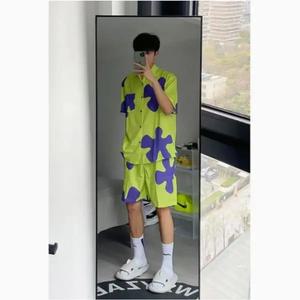 반바지 반팔 셔츠 세트 뚱이옷 뚱이잠옷 스펀지밥 캐릭터 160 90kg 셔츠 0824-06