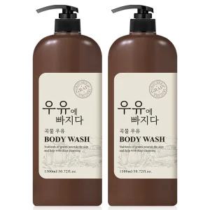 우유에빠지다 곡물 우유 바디워시 1500ml 2개 대용량 향기좋은 바디클렌저