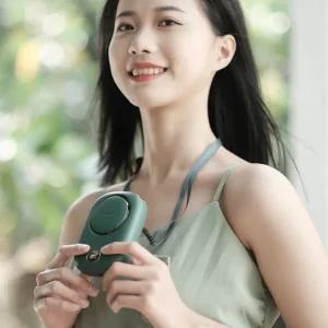 휴대용 선풍기 미니 충전식 넥풍기 목걸이형 핸즈프리 3단 풍속