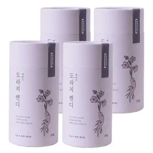 바라기 프로폴리스캔디 도라지 사탕 3+1통(120개입) 환절기 목캔디 부모님선물
