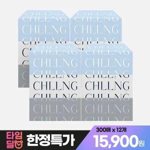 올챌린지 천연펄프 각티슈 300매 12개입 미용티슈 화장지 두루마리 곽휴지 키친타올 롤