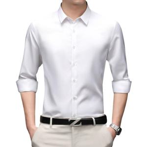 티류으스 여름 가을 남성 무지 반팔 긴팔 기본 실크 와이 셔츠 슬림 정장