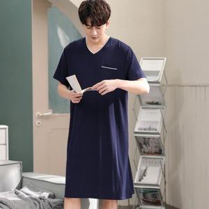티류으스 남자 원피스 치마 잠옷 남성용 빅사이즈 홈웨어 모달 심플 여름 얇은 반팔 편
