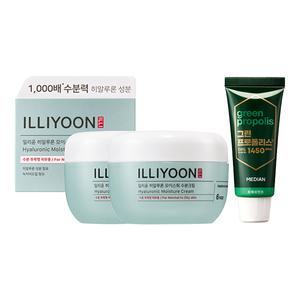 일리윤 히알루론모이스춰 수분크림, 100ml, 2개 + 증정( 메디안 그린프로폴리스 치약