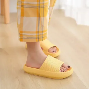 [1개+1개] 말랑 쿠션 슬리퍼 로우 하이 EVA 쿠션 미끄럼방지 사무실 거실화 2size 4co