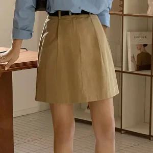 쥬렛 핀턱 코튼 미니 스커트 여름 봄 가을 여성 여자 면 짧은치마 데일리