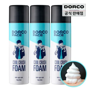(20%즉할) 도루코 페이스 대용량 쿨크러쉬 쉐이빙폼 250ml 3개