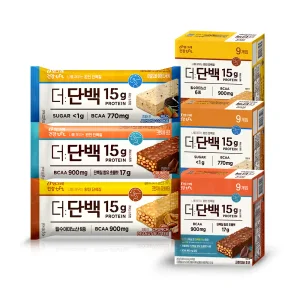 빙그레 더단백 프로틴바 9+9 골라담기 (초코/피넛버터/아몬드쿠키 택)