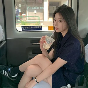 베니 논페이드 생지데님 원피스 여름 여성 데일리룩 데이트룩