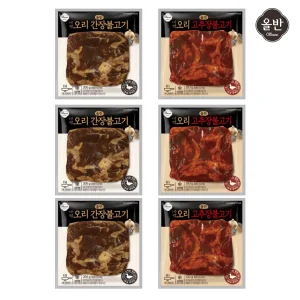 [내일도착] 올반 바짝오리 간장불고기 3팩+ 고추장불고기 3팩