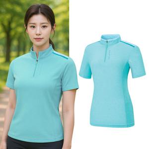 콜핑 여성 하이쿨 통기성 좋은 등산 반팔 반집업 티셔츠 1802TK255W