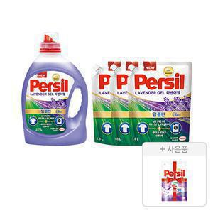 퍼실 라벤더 드럼/일반 겸용 액체세제 2.7L, 1개+리필 1.8L, 3개+증정(퍼실 300ml, 1개
