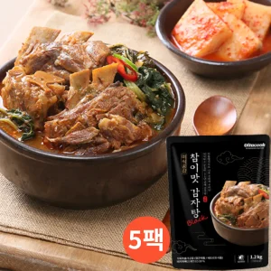 집밥장인 참이맛 40년전통 감자탕 블랙 1.2kg x 5개 + 라면사리 1개