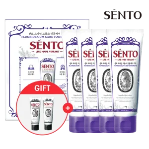 센.토 프라임 고불소 잇.몸케어 치약 프레쉬민트향 120g 4개 +블랙차콜 2개