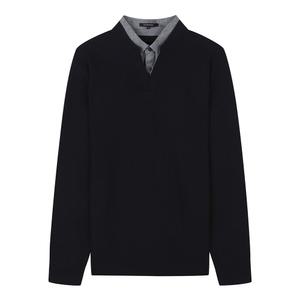 [파렌하이트] WASHABLE 솔리드 셔츠 레이어드 니트 (FIUCA8503)