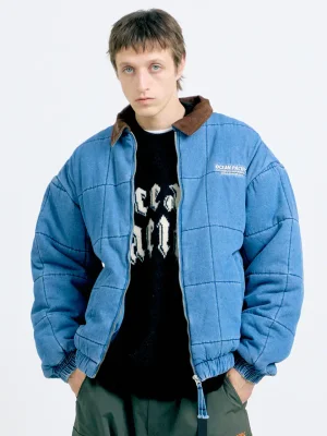 [OCEAN PACIFIC] CORDUROY COLLAR DENIM QUILTING JACKET [2 COLOR]