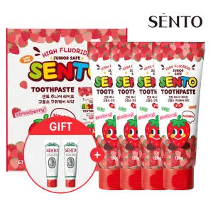 센.토 주니어 세이프 구.취케어 치약 딸기향 120g 4개 +구취케어 2개
