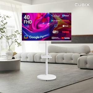 무빙큐빅스 화이트에디션 40인치 FHD 삼탠바이미 퍼스트 셋트 이동식 스마트TV 삼텐바
