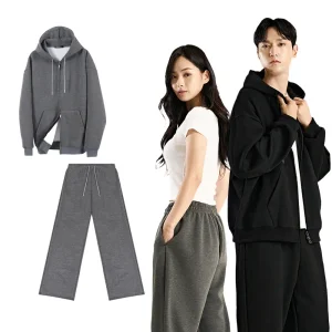 25SS 트레이닝복 사계절 투웨이 후드집업 + 와이드팬츠 SET 남녀공용 맨투맨 후드집업