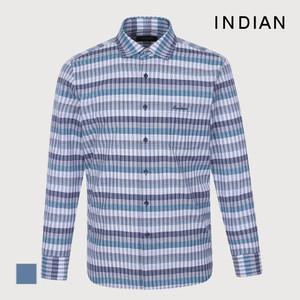 [INDIAN] 린넨 블랜드 미디움 체크 셔츠_MITNL4S1301