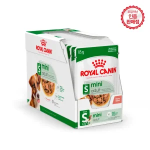 로얄캐닌 강아지사료 미니 어덜트 파우치 85g 12개(1BOX)+습식1