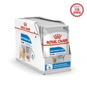 로얄캐닌 강아지사료 독 라이트웨이트 파우치 85g 12개(1BOX)+습식1