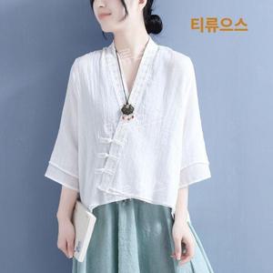 여자 여름한복 개량생활한복 모시옷 탑 0710 0824-05
