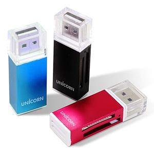 유니콘 USB2.0 휴대용 미니 카드리더기/XC-500A/올인원/SD/SDHC/MiniSD/MicroSDHC/MS/MS M2/MS Pro Duo/MMC
