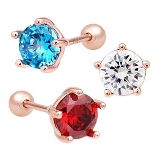 [미니아트]5mm 베이직 14K 금침 큐빅 피어싱/ 이너컨츠 귓바퀴 트라거스 연골 아웃컨츠 귓볼 별존 피어싱