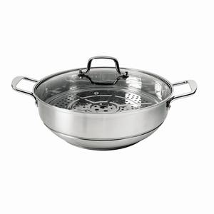 키친플라워 스텐 파티 전골 찜기 34cm 인덕션 전골 대게 조개 야채 보쌈