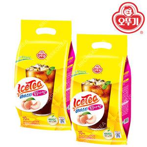 오뚜기 아이스티 복숭아맛 70T X 2개(140T) 탕비실 음료 힐링타임