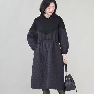 [NS홈쇼핑]애비뉴투지 엄마옷 아노락 후드 퀼팅 누빔 솜 패딩 겨울 롱 원피스 K12309..
