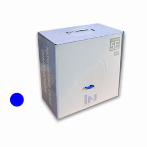 블루 랜선 CAT5E 100M 박스 롤 랜케이블 UTP 단선 RJ45잭 커넥터 연결 네트워크 공사 인터넷선