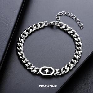 묵주팔찌 천주교 십자가  남녀공용 힙합 크로스 스타 티타늄 스틸 쿠바 체인 쥬얼리 액세서리 도매