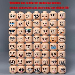 레고부품 MOC 벽돌 살 얼굴 표정 헤드 피규어 DIY 교육용 빌딩 블록 장난감 어린이 선물