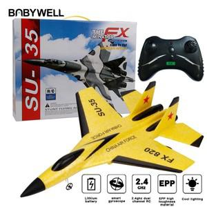 원격 제어 전투기 FX-820 글라이더 비행기, EPP 폼 장난감, 성인 및 어린이용 RC 선물, SU-35 2.4G