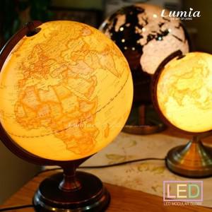 루미아 엔틱 스탠드 LED 지구본 조명12 구지름 30cm   12인치