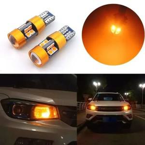차량용 LED 신호등, 주황색 호박색 램프 위치 주차 도시 조명, T10 168 194 282519SMD LED 전구 액세서리,